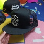 5panel Snapback hat 3D emboridery logo back mesh